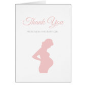 Chic Thank You Girl Baby Shower Pregnant Baby Bump (Front)