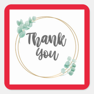 Chic Thank You Square Sticker for Every Occasion
