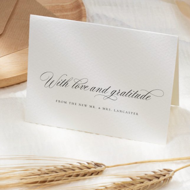 Chic Thank you Wedding Custom Note Card (Creator Uploaded)