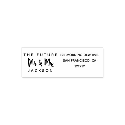 Chic The Future Mr and Mrs Return Address Self_inking Stamp