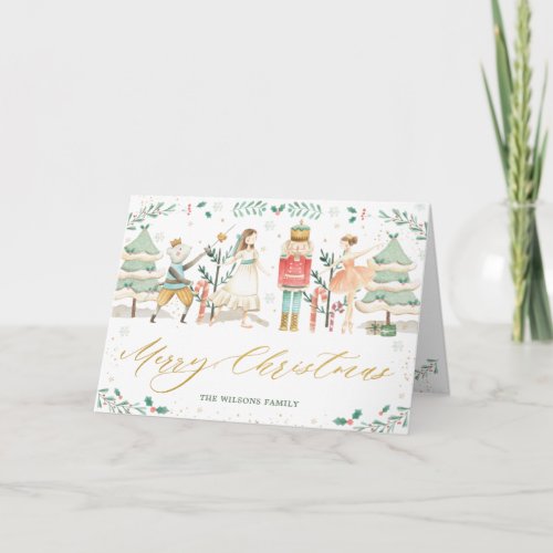 Chic The Nutcracker Ballet Merry Christmas  Card