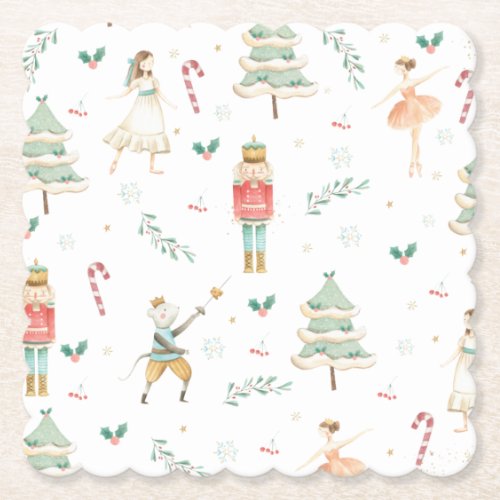 Chic The Nutcracker Ballet Merry Christmas Party Paper Coaster
