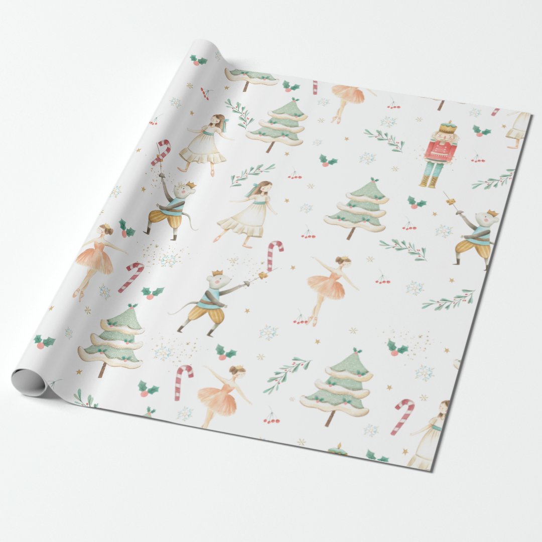 Chic The Nutcracker Christmas Ballet Decoupage Wrapping Paper | Zazzle