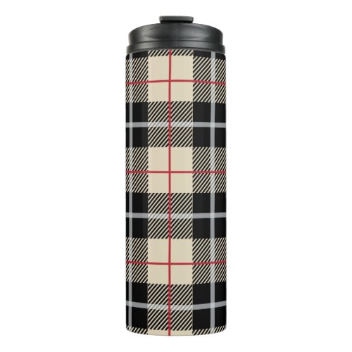 Chic Thompson Camel Plaid Pattern Thermal Tumbler