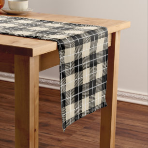 Chic Thompson Camel Tartan Plaid Pattern Short Table Runner