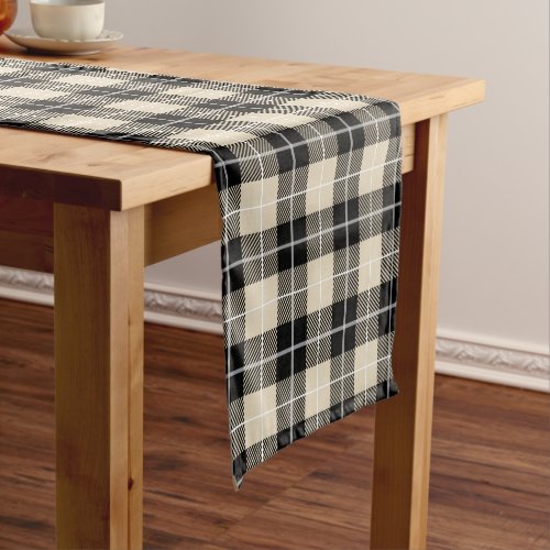 Chic Thompson Camel Tartan Plaid Pattern Short Table Runner