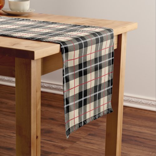 Chic Thompson Camel Tartan Plaid Pattern Short Table Runner