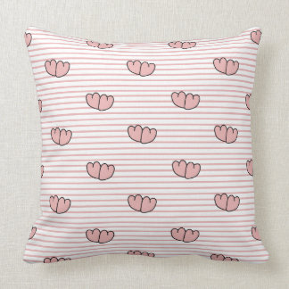 CHIC THROW PILLOW_GIRLY PINK HEARTS/STRIPES THROW PILLOW