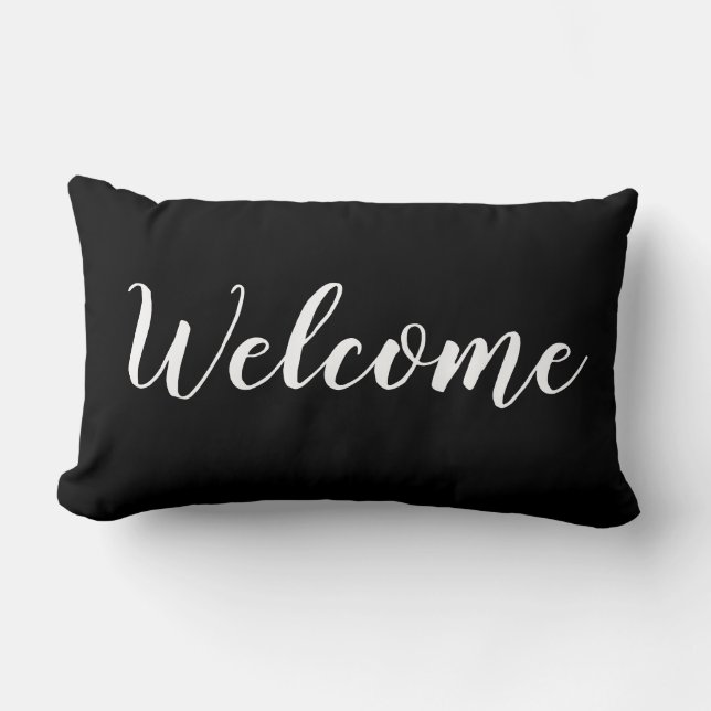 CHIC THROW PILLOW_"Welcome" Lumbar Pillow (Front)