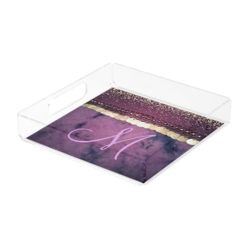 Chic Tie Dye Monogram Gypsy Scarf  Acrylic Tray