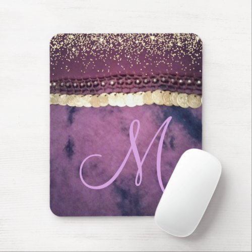 Chic Tie Dye Monogram Gypsy Scarf         Mouse Pad