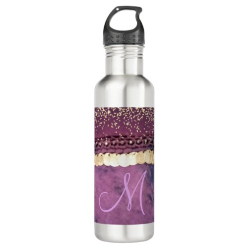 Chic Tie Dye Monogram Gypsy Scarf   Stainless Steel Water Bottle