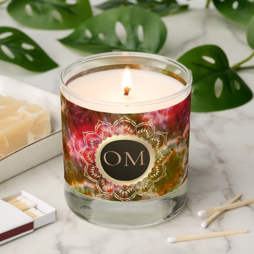 Chic Tie Dye OM Mandala  Scented Candle