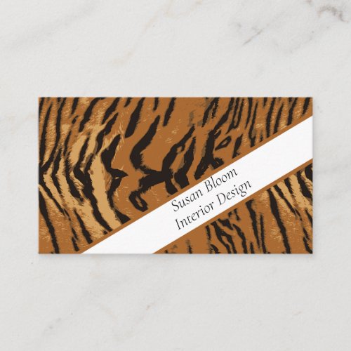 Chic Tiger Stripe Animal Print  Business Card