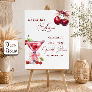 Chic Tini Bit in Love Cherry Martini Bridal Shower Foam Board
