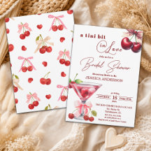 Chic Tini Bit in Love Cherry Martini Bridal Shower