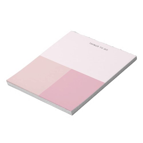Chic To Do List Making Pink Colorblock Tear Away  Notepad