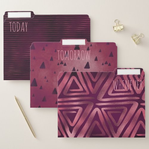 Chic TODAY TOMORROW WHENEVER Office Organizing File Folder