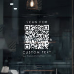 Chic Transparent Business Custom QR Code Window Cling<br><div class="desc">This chic transparent business custom QR code window cling is perfect for a small business,  restaurant or retail store. The simple design features classic minimalist black typography with a rustic boho feel.</div>
