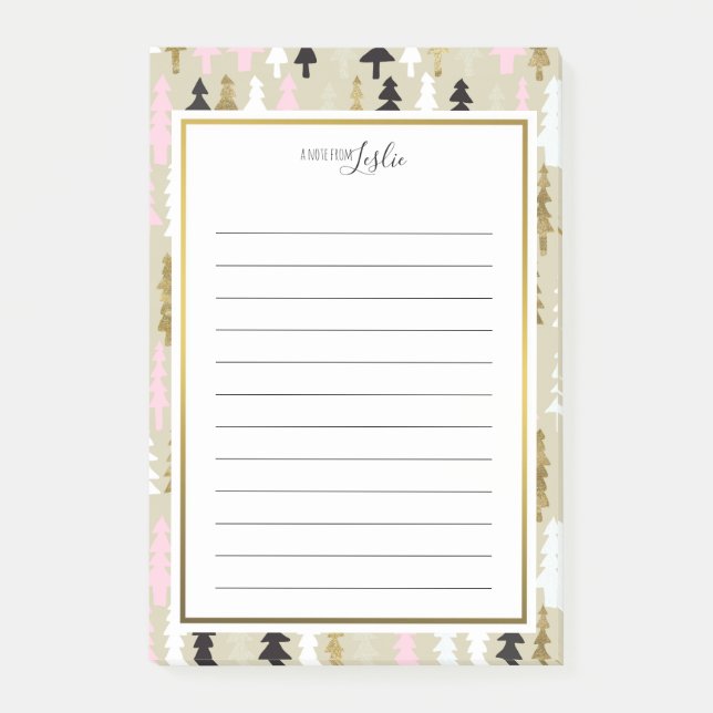 Chic Tree A Note From Monogram Notepad (Front)