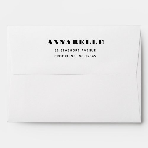 Chic Trendy 5 x 7 Envelopes with Return Address