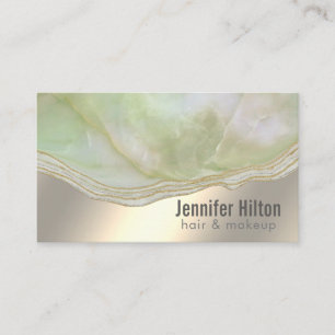 Chic trendy agate geode professional gold foil business card