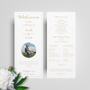 Chic & Trendy Couple Photo Wedding Program 