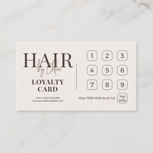 Chic Trendy Espresso Matcha QR Loyalty Card