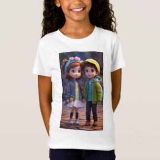 "Chic & Trendy Girls' T-Shirt – Stylish Casual Wea
