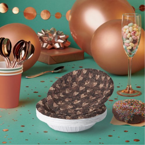 Chic Trendy Heart Pattern Christmas Party Paper Bowls