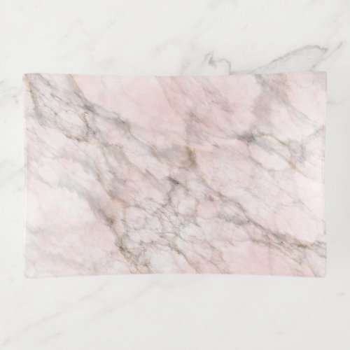 Chic Trendy Marble Stone Texture Pattern Trinket Tray
