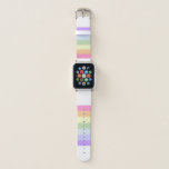 Chic Trendy Pastel Rainbow Stripes Apple Watch Band<br><div class="desc">Simple minimalist design of diagonal pastel rainbow stripes pattern. Perfect modern gift or anyone,  LGBTQ friendly gift and memorabilia.</div>
