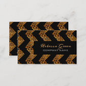 chic trendy pattern Safari fashion leopard print Business Card (Front/Back)