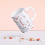 Chic Trendy Rose Gold Foil Marble Monogram Coffee Mug<br><div class="desc">Trendy Rose Gold Foil Marble Monogram Coffee Mug with your large monogram and our chic marbling.</div>