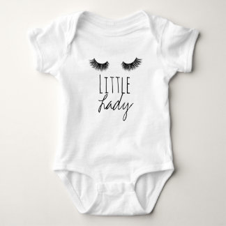 chic trendy stylish girly eyelashes little lady baby bodysuit