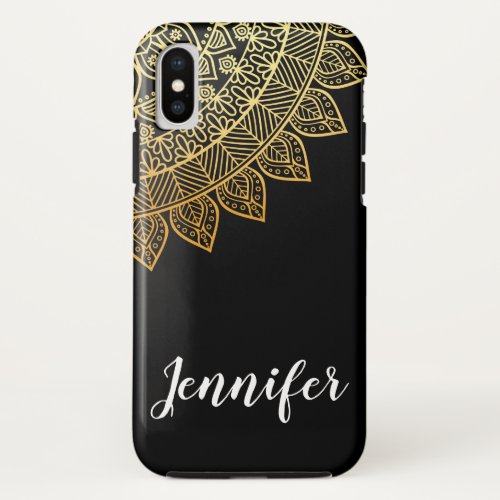 Chic Tribal Pattern black iPhone XS Case