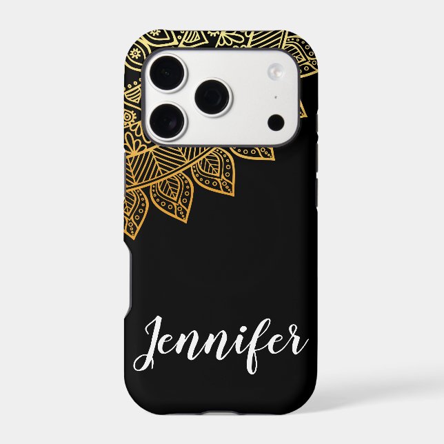 Chic Tribal Pattern black Iphone Case (Back)
