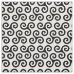 Chic Triple Spiral Celtic triskele Symbol Pattern Fabric