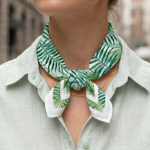 Chic Tropical Green Palm Tree Leaves Summer Art Bandana
