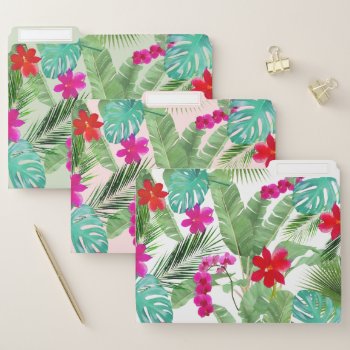 Chic Tropical Print Watercolor File Folder by 1201am at Zazzle