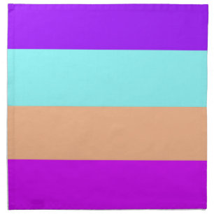 Chic Tropical Stripes Cloth Dinner Napkins Set