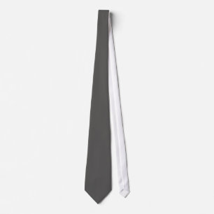 Chic Turbulence Clouds And Deep Grey Solid Color Tie