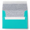 Chic Turquoise and Silver Custom Envelope