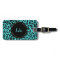 Chic Turquoise Leopard Print Luggage Tag