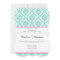 Chic Turquoise Pink Damask Wedding