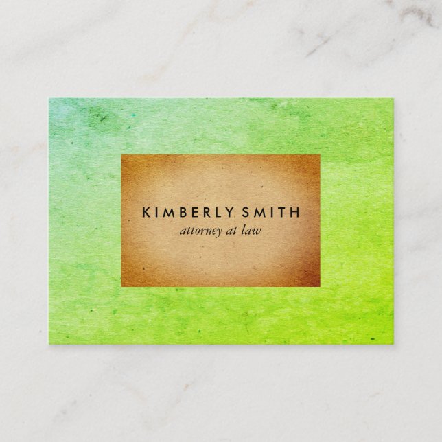 Chic Two Tone Color Blocks Business Card (Front)
