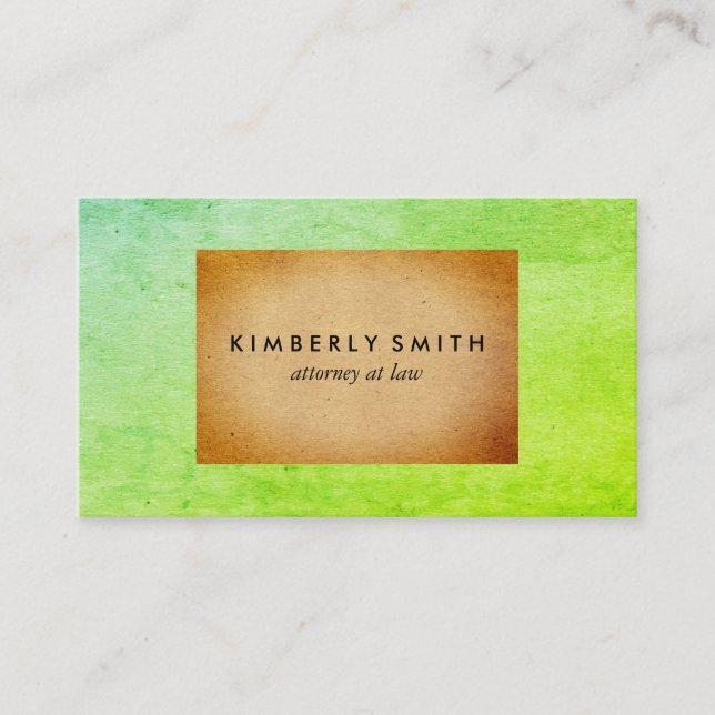 Chic Two Tone Color Blocks Business Card (Front)