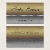Chic Two-tone Silver Gold Fancy Text (Front & Back)