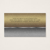 Chic Two-tone Silver Gold Fancy Text (Back)