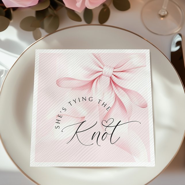 Chic Tying the Knot Bridal Shower Invitation Napkins (Creator Uploaded)